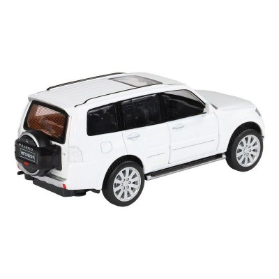 Машина "АВТОПАНОРАМА" Mitsubishi Pajero 4WD Tubro, белый, 1/33, свет, звук, в/к 17,5*13,5*9 см