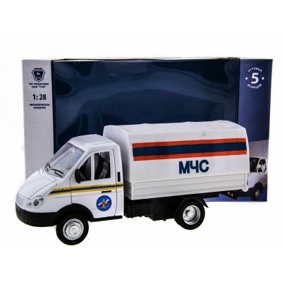 Машина "АВТОПАНОРАМА" "ГАЗель" (МЧС) 1/28, в/к 24*14*12 см