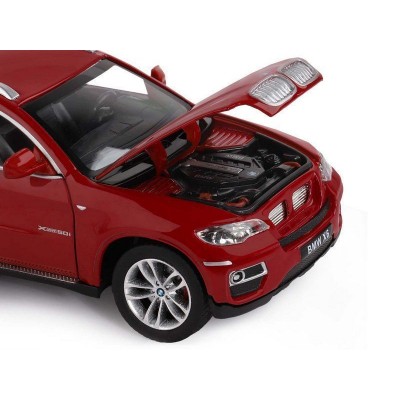 Машина "АВТОПАНОРАМА" BMW X6, бордовый, 1/26, в/к 24,5*12,5*10,5 см