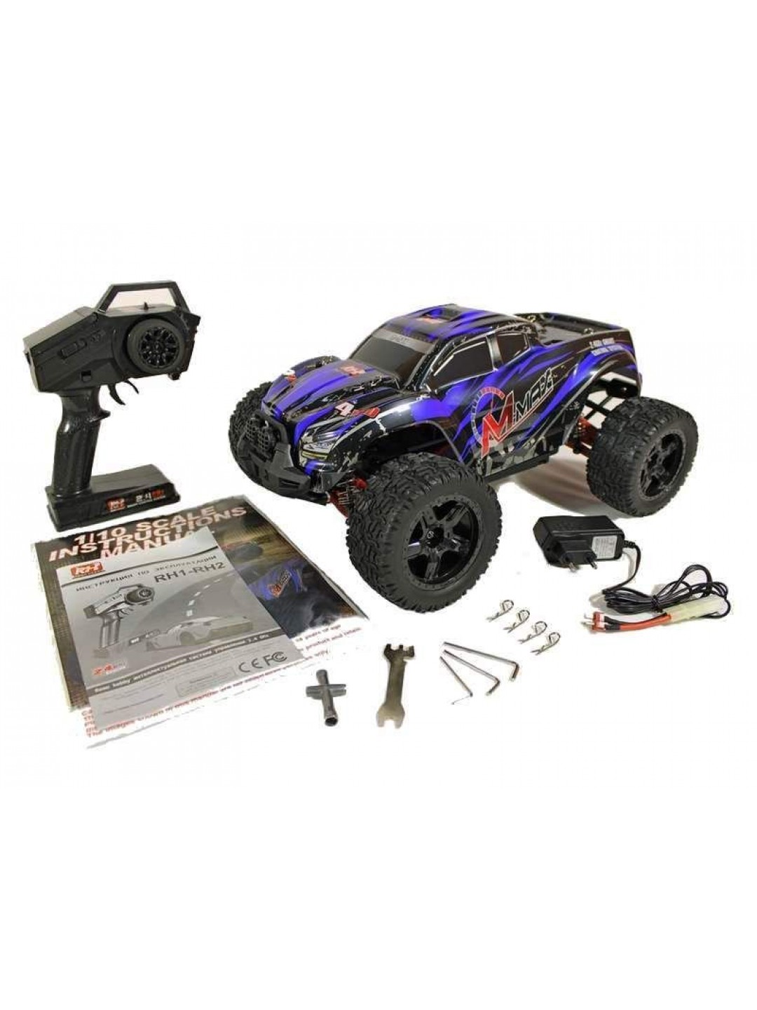 Радиоуправляемый монстр Remo Hobby MMAX UPGRADE (синий) 4WD 2.4G 1/10 RTR