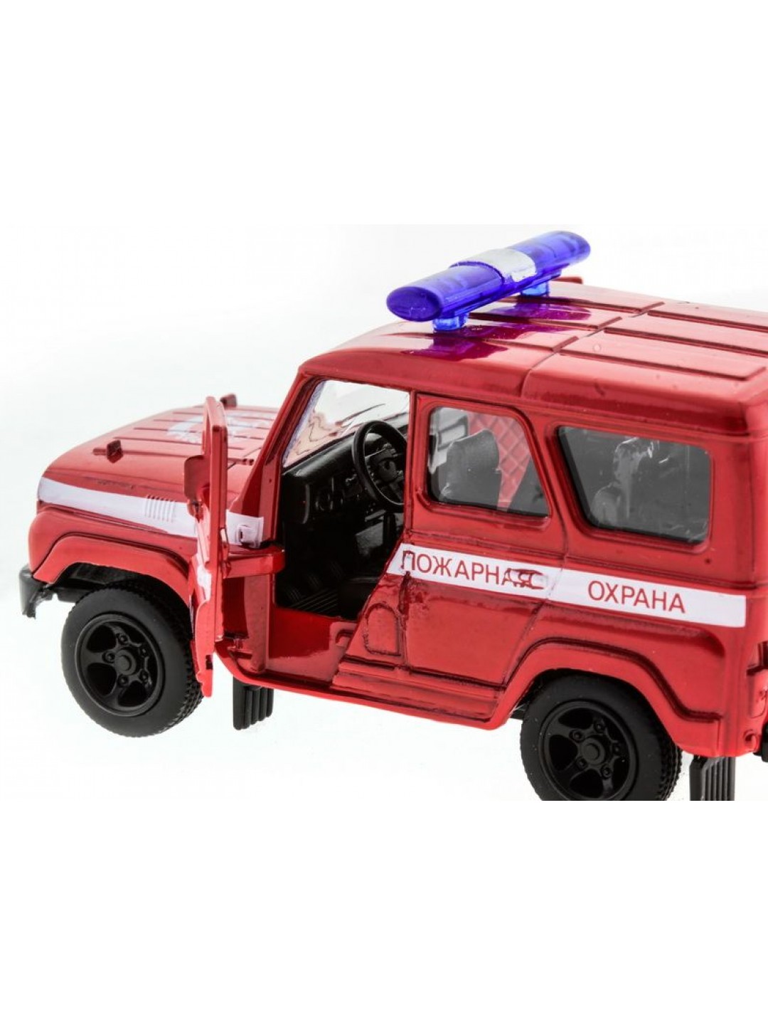 Машина "АВТОПАНОРАМА" инерц. УАЗ-469 (пожарная) 1/50, в/к 12*7*5,5 см
