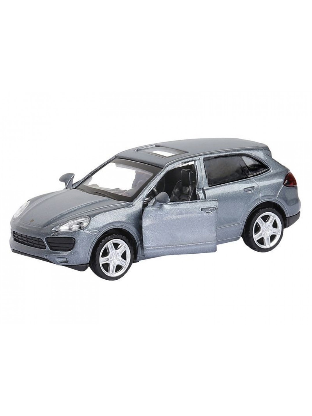 Машина "АВТОПАНОРАМА" Porsche Cayenne S, серый перламутр, 1/43, инерция, в/к 17,5*12,5*6,5 см