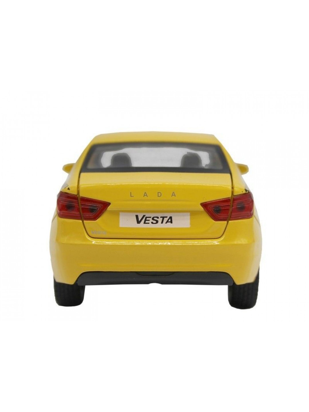 Машина "АВТОПАНОРАМА" LADA VESTA "ТАКСИ" желтый, 1/24, свет, звук, инерция, в/к 24,5*12,5*10,5 см