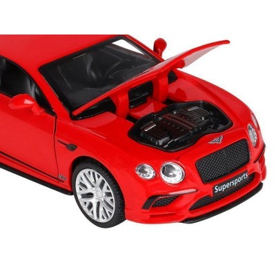 Машина "АВТОПАНОРАМА" Bentley Continental GT Supersports, красный, 1/32, в/к 17,5*12,5*6,5 см