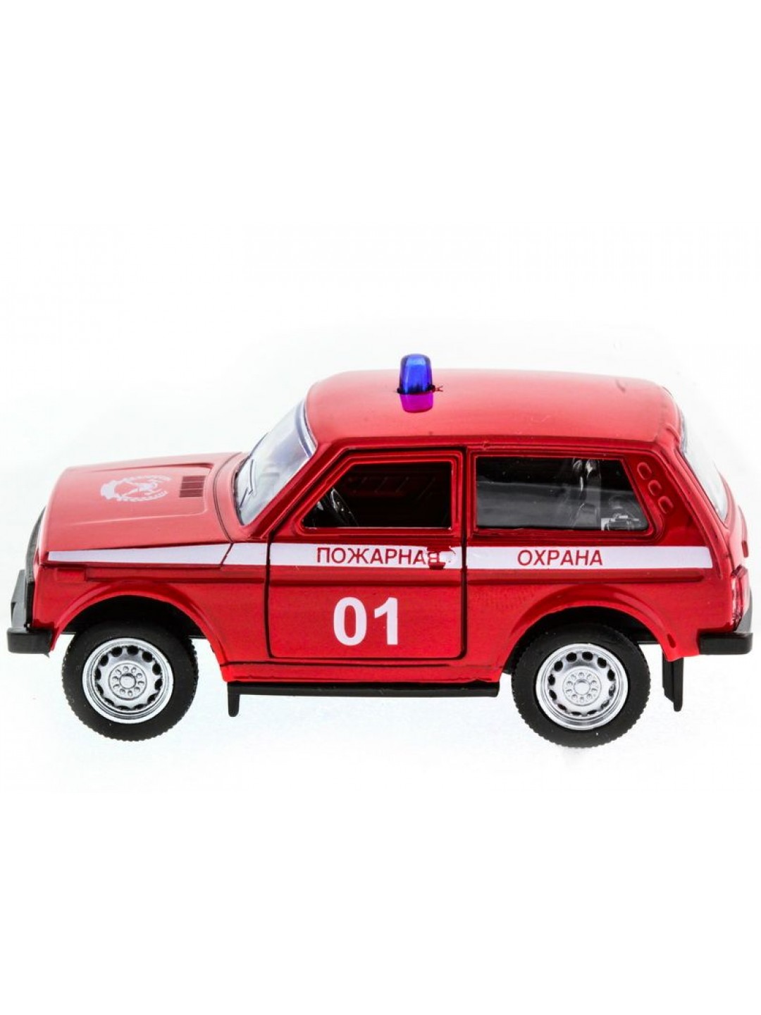 Машина "АВТОПАНОРАМА" инерц. ВАЗ 2121 1/50, в/к 12*7*5,5 см, красная