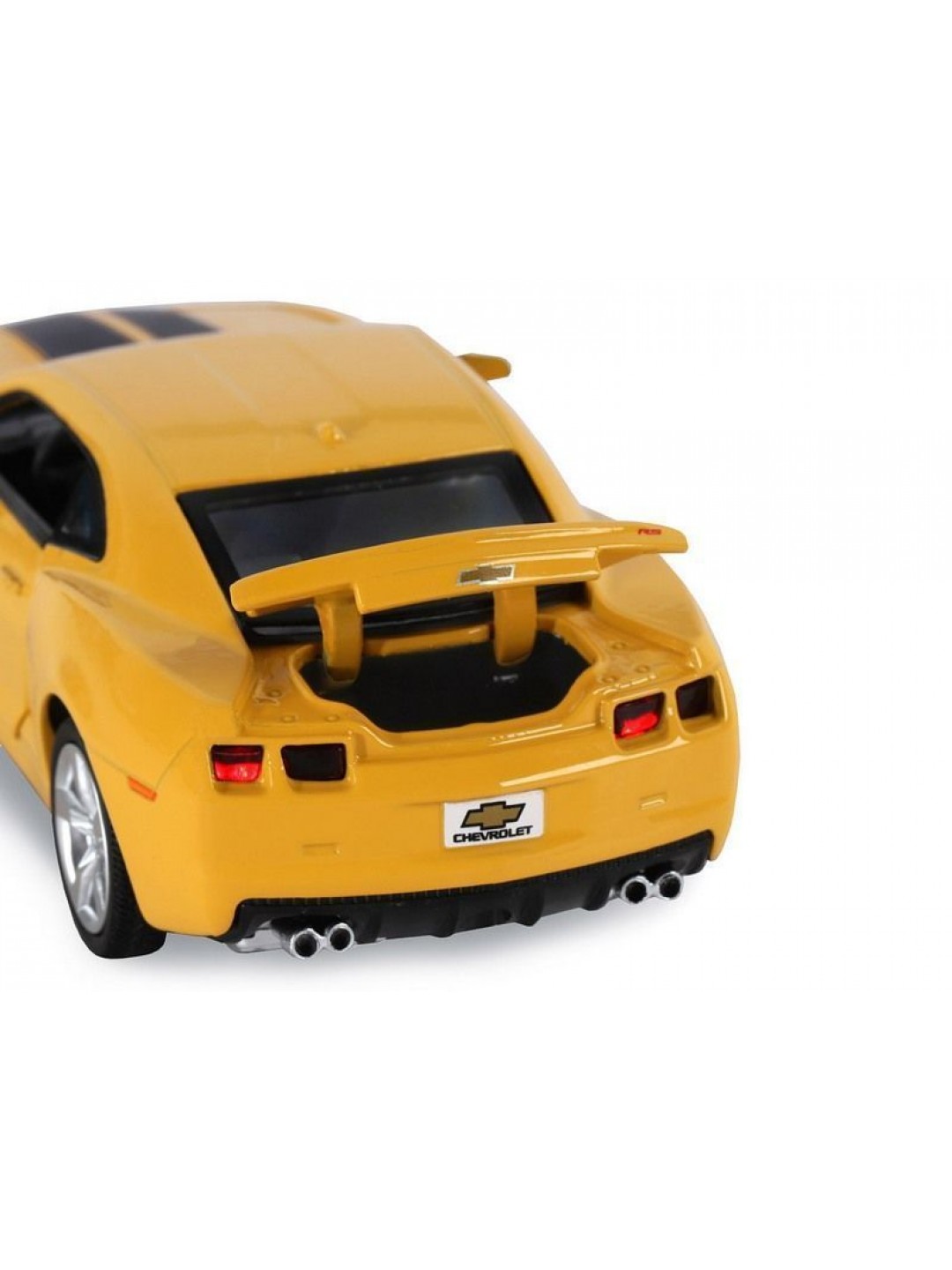 Машина "АВТОПАНОРАМА" Chevrolet Camaro SS, желтый, 1/32, свет, звук, инерция, в/к 17,5*13,5*9 см