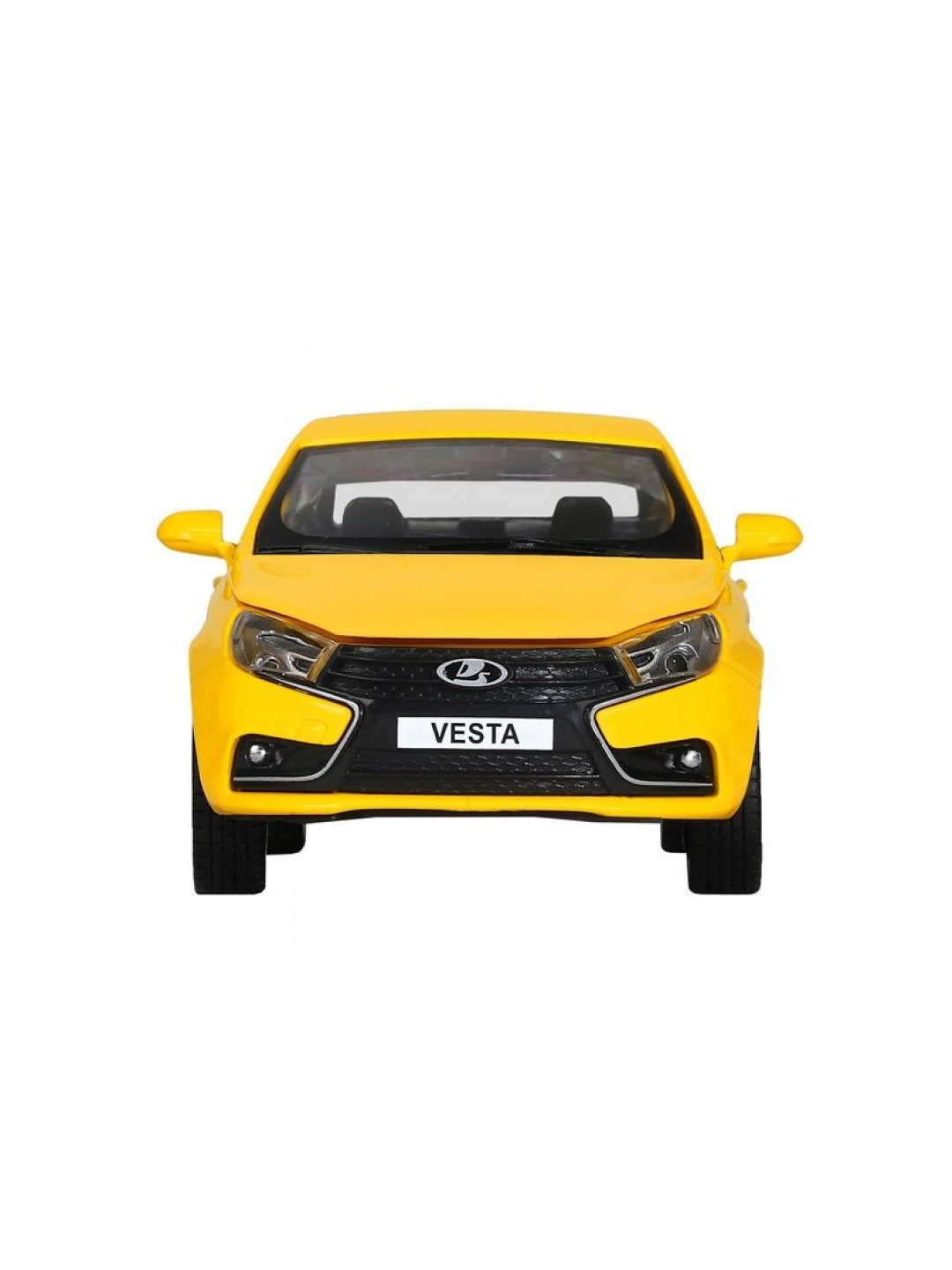 Машина "АВТОПАНОРАМА" Яндекс.Такси  LADA VESTA, желтый, 1/24, в/к 24,5*12,5*10,5 см