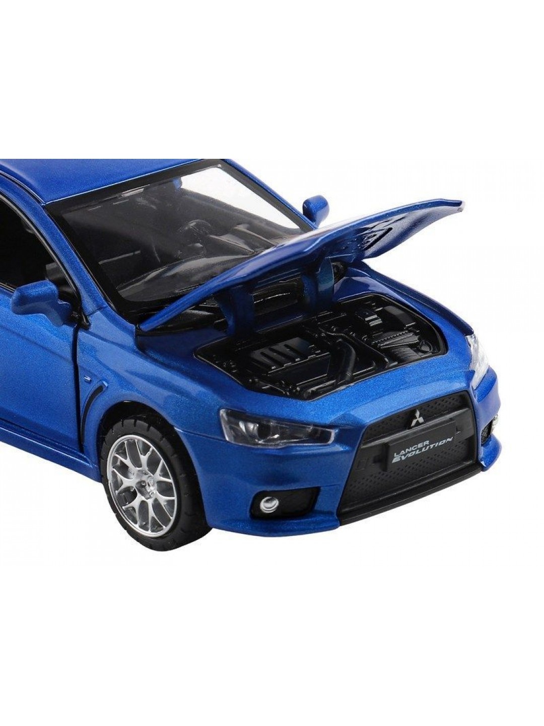 Машина "АВТОПАНОРАМА" Mitsubishi Lancer Evolution, синий, 1/32, свет, звук, в/к 17,5*12,5*6,5 см