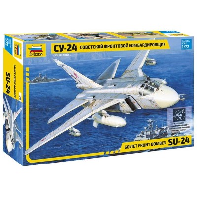 Сборная модель ZVEZDA Советский фронтовой бомбардировщик Су-24, 1/72