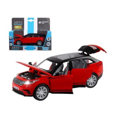 Машина "АВТОПАНОРАМА" Range Rover Velar, красный, 1/32, свет, звук, инерция, в/к 17,5*12,5*6,5