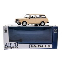 Машина "АВТОПАНОРАМА" ВАЗ 2104 бежевая,1/24, инерция, Pull Bаck механизм, в/к 10*12*22 cм Машина "АВТОПАНОРАМА" ВАЗ 2104 бежевая,1/24, инерция, Pull Bаck механизм, в/к 10*12*22 cм
