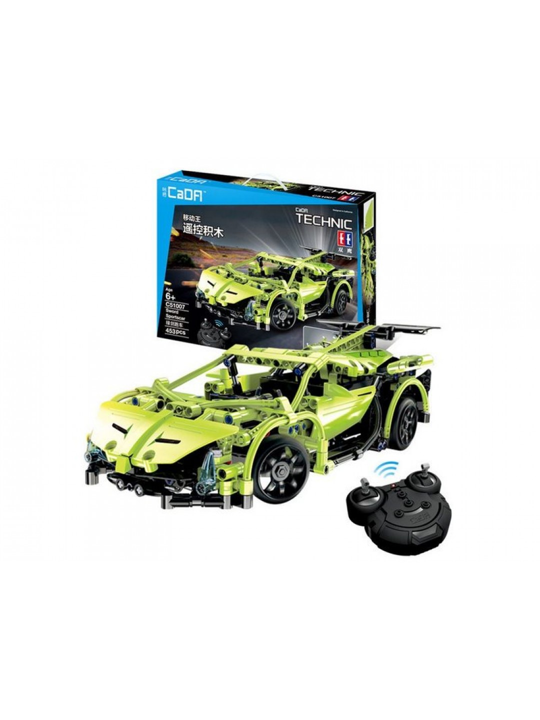 Р/У конструктор CaDA Technic спортивная машина (453 детали)