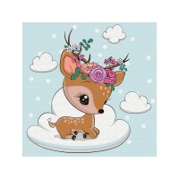 Набор юного художника 20х20 Олененок на облаке (12 цветов) Набор юного художника 20х20 Олененок на облаке (12 цветов)