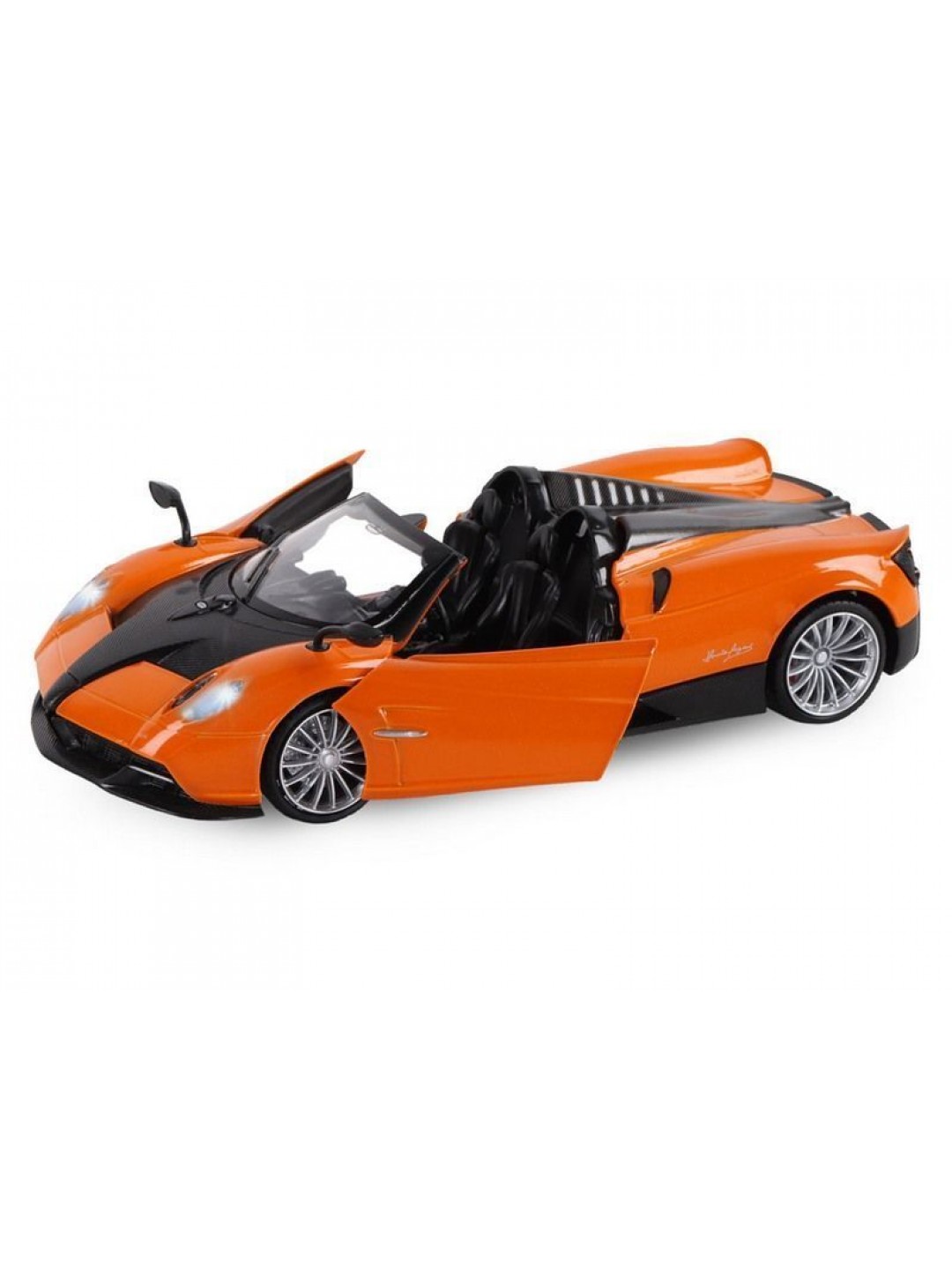 Машина "АВТОПАНОРАМА" Pagani Huayra Roadster, оранжевый, 1/24, свет, звук, в/к 24,5*12,5*10,5 см
