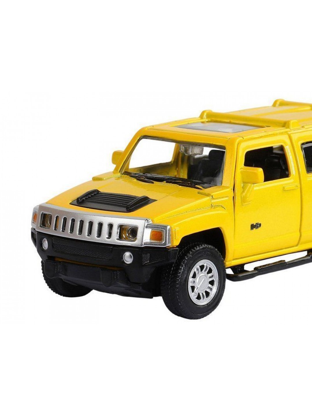 Машина "АВТОПАНОРАМА" Hummer H3, желтый, 1/43, инерция, в/к 17,5*12,5*6,5 см