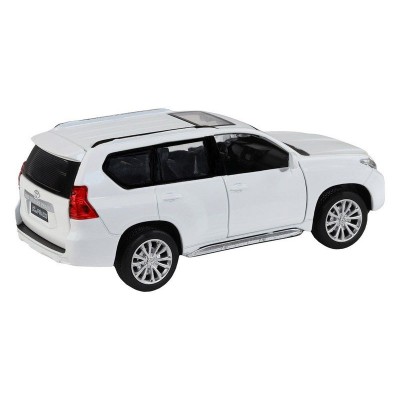Машина "АВТОПАНОРАМА" Land Cruiser Prado, белый, 1/32, свет, звук, инерция, в/к 17,5*13,5*9 см