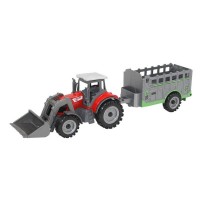 Машина "АВТОПАНОРАМА" ТРАКТОР-ПОГРУЗЧИК С ПРИЦЕПОМ, красный, в/к 27,5*5,5*9,5 см Машина "АВТОПАНОРАМА" ТРАКТОР-ПОГРУЗЧИК С ПРИЦЕПОМ, красный, в/к 27,5*5,5*9,5 см