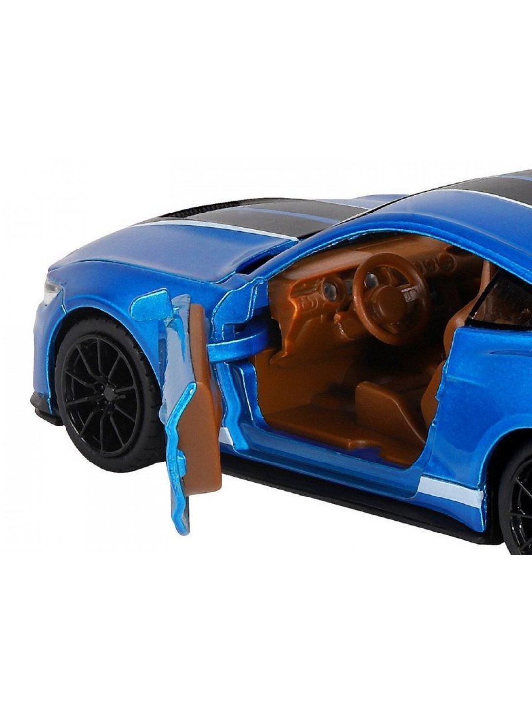 Машина "АВТОПАНОРАМА" Ford Shelby GT350, синий, 1/32, свет, звук, инерция, в/к 17,5*13,5*9 см