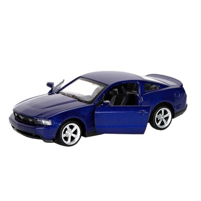 Машина "АВТОПАНОРАМА" Ford Mustang GT, синий, 1/43, инерция, откр. двери, в/к 17,5*12,5*6,5 см