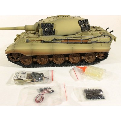 Р/У танк Torro King Tiger (башня Henschel) 1/16 2.4G, ИК-пушка, деревянная коробка
