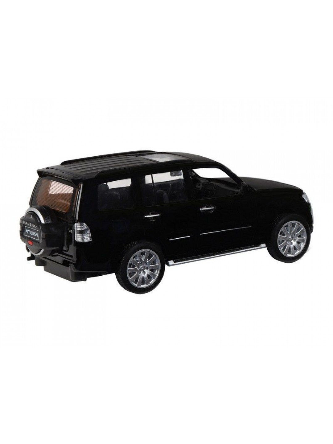 Машина "АВТОПАНОРАМА" Mitsubishi Pajero 4WD Tubro, черный, 1/33, свет, звук, в/к 17,5*13,5*9 см