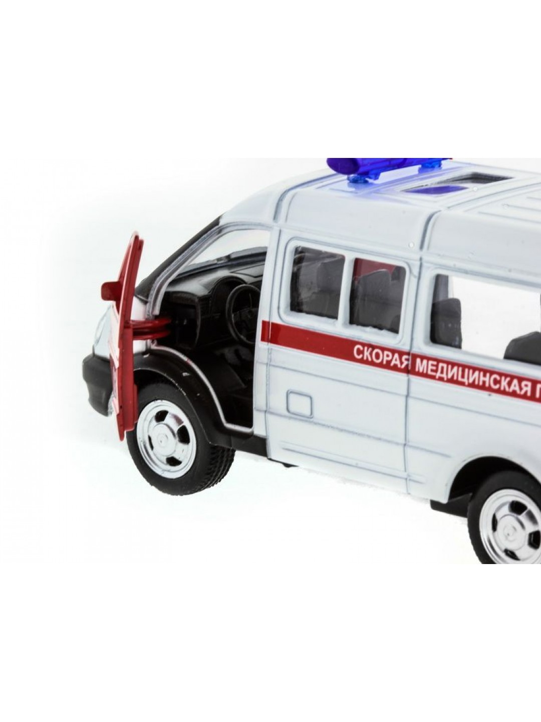 Машина "АВТОПАНОРАМА" инерц. "ГАЗель" (скорая) 1/50, в/к 14,5*8*5,5 см