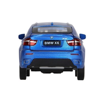 Машина "АВТОПАНОРАМА" BMW X6, синий, 1/32, свет, звук, инерция, в/к 17,5*13,5*9 см
