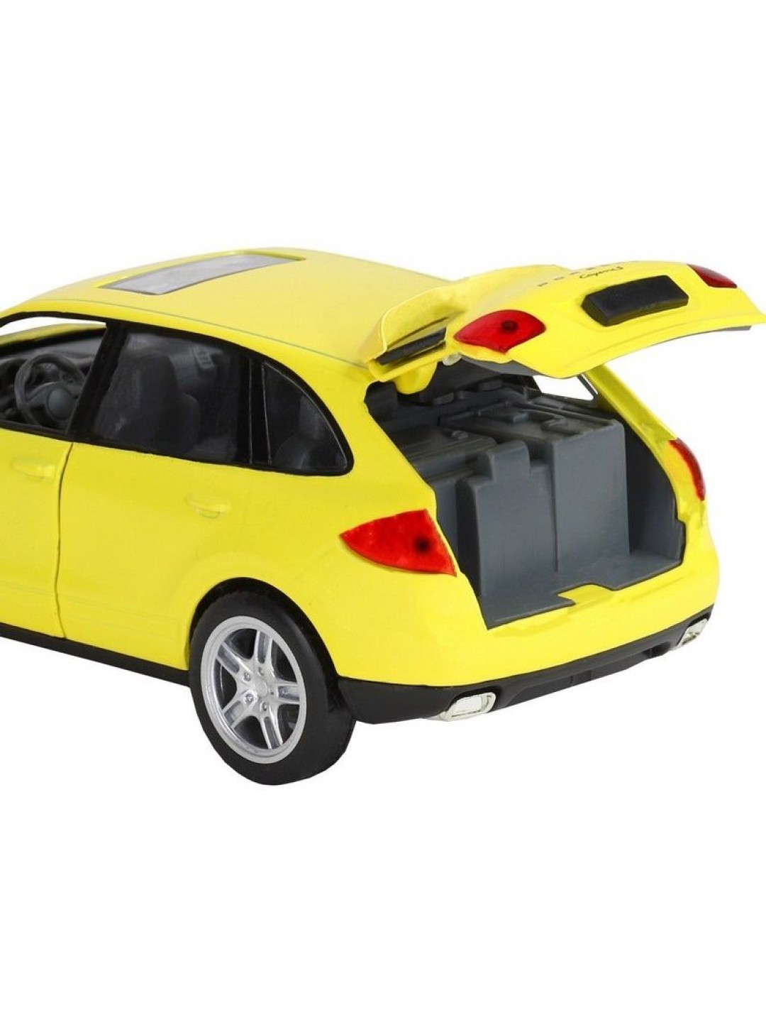 Машина "АВТОПАНОРАМА" Porsche Cayenne S, желтый, 1/32, свет, звук, инерция, в/к 17,5*13,5*9 см