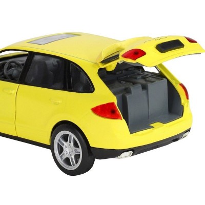 Машина "АВТОПАНОРАМА" Porsche Cayenne S, желтый, 1/32, свет, звук, инерция, в/к 17,5*13,5*9 см
