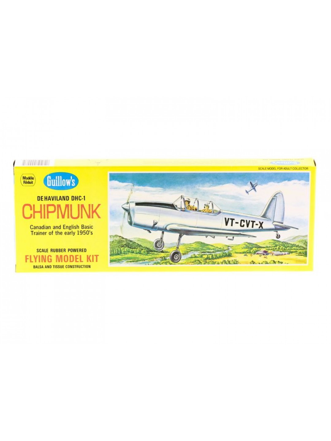 Сборная дер.модель.Самолет D.H. Chipmunk. Guillows 1:24