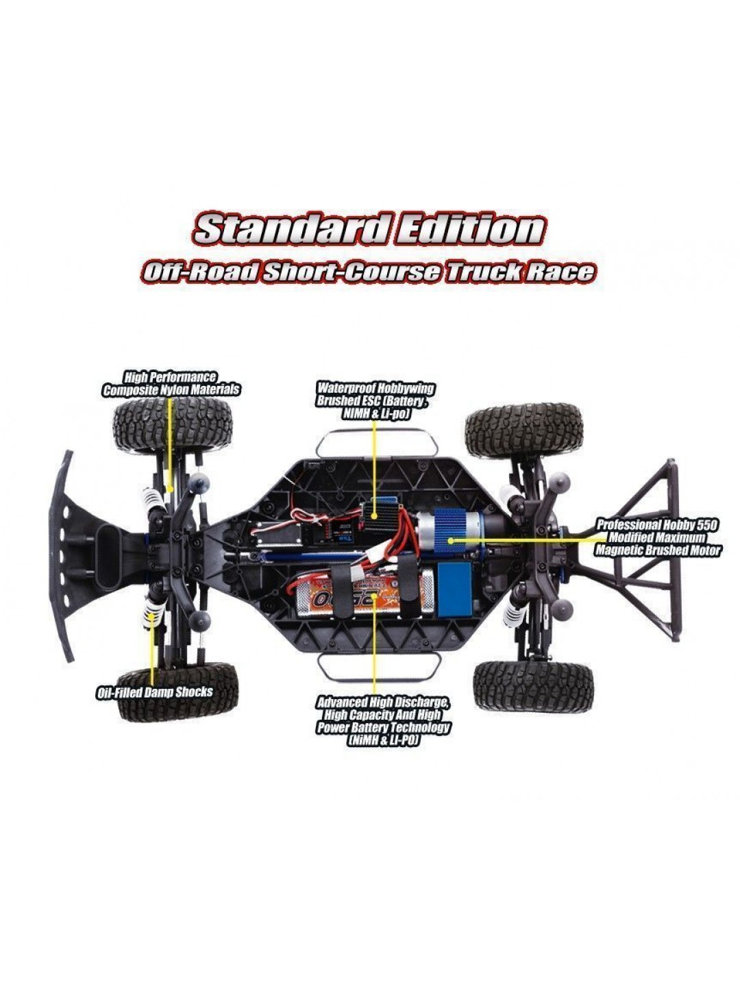 Радиоуправляемый шорт-корс Remo Hobby 9EMU (красный) 4WD 2.4G 1/8 RTR