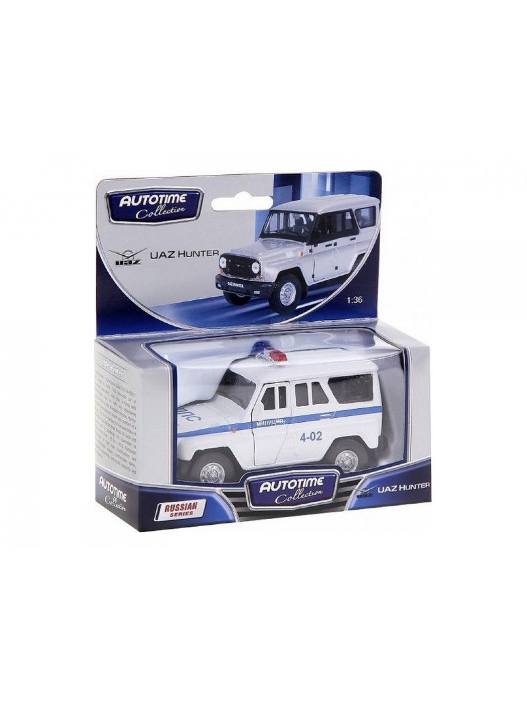 Машина Autotime "UAZ HUNTER" полиция 1:36