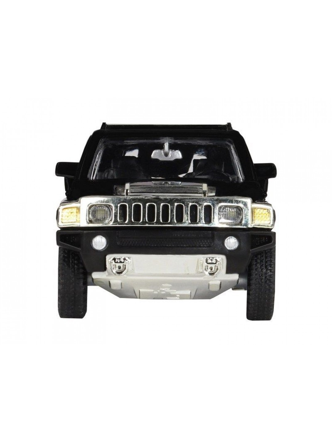 Машина "АВТОПАНОРАМА" Hummer H3, черный, 1/32, свет, звук, инерция, в/к 17,5*13,5*9 см