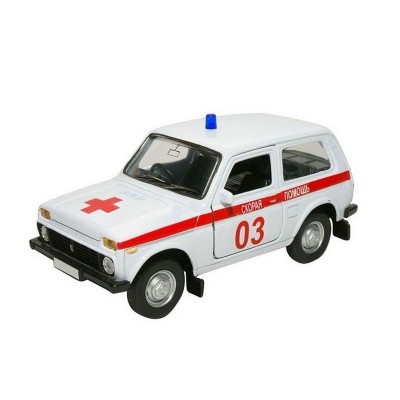 Машина Autotime "LADA 4x4" скорая помощь 1:36
