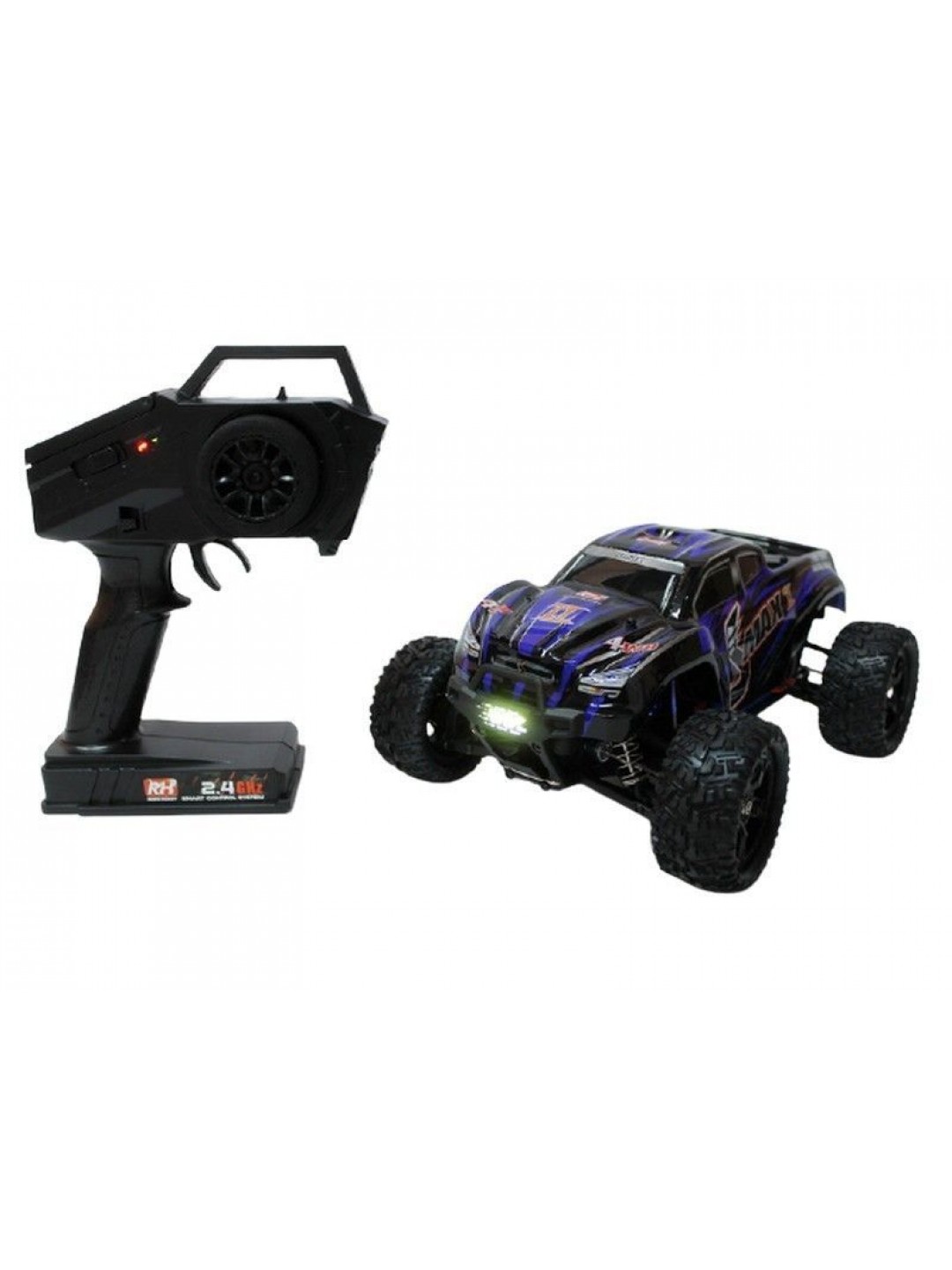Радиоуправляемый монстр Remo Hobby SMAX Brushless V2.0 (синий) 4WD 2.4G 1/16 RTR