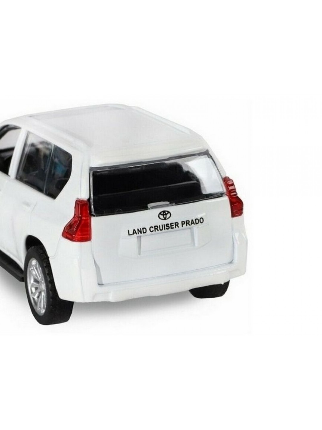 Машина "АВТОПАНОРАМА" Land Cruiser Prado, белый, 1/42, инерция, откр. двери, в/к 17,5*12,5*6,5 см