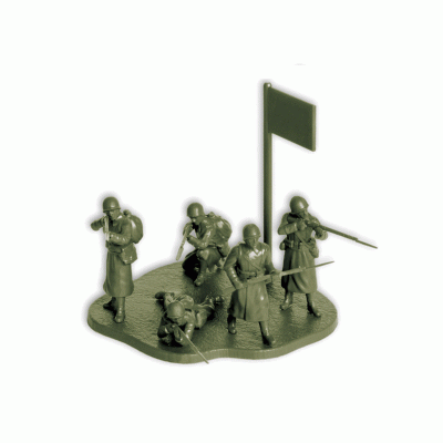 Сборные солдатики ZVEZDA Советская пехота 1941-43гг. (зима), 1/72