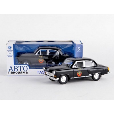 Машина "АВТОПАНОРАМА" ГАЗ-21 "Волга" 1/24 в/к  26*12*11см, черная