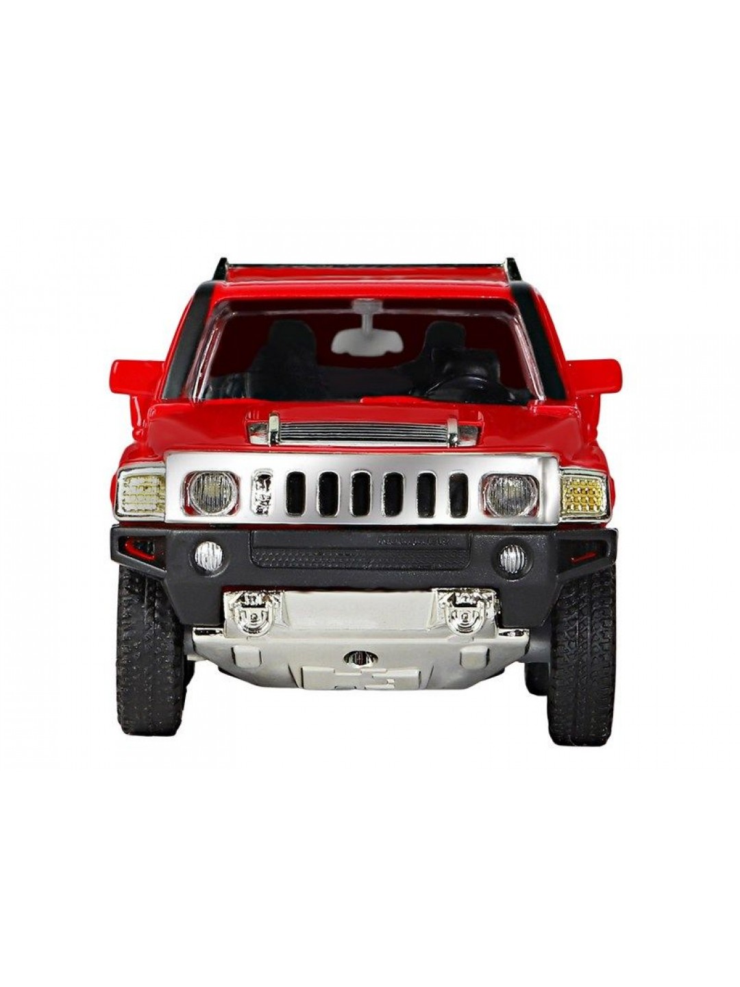 Машина "АВТОПАНОРАМА" Hummer H3, красный, 1/32, свет, звук, инерция, в/к 17,5*13,5*9 см