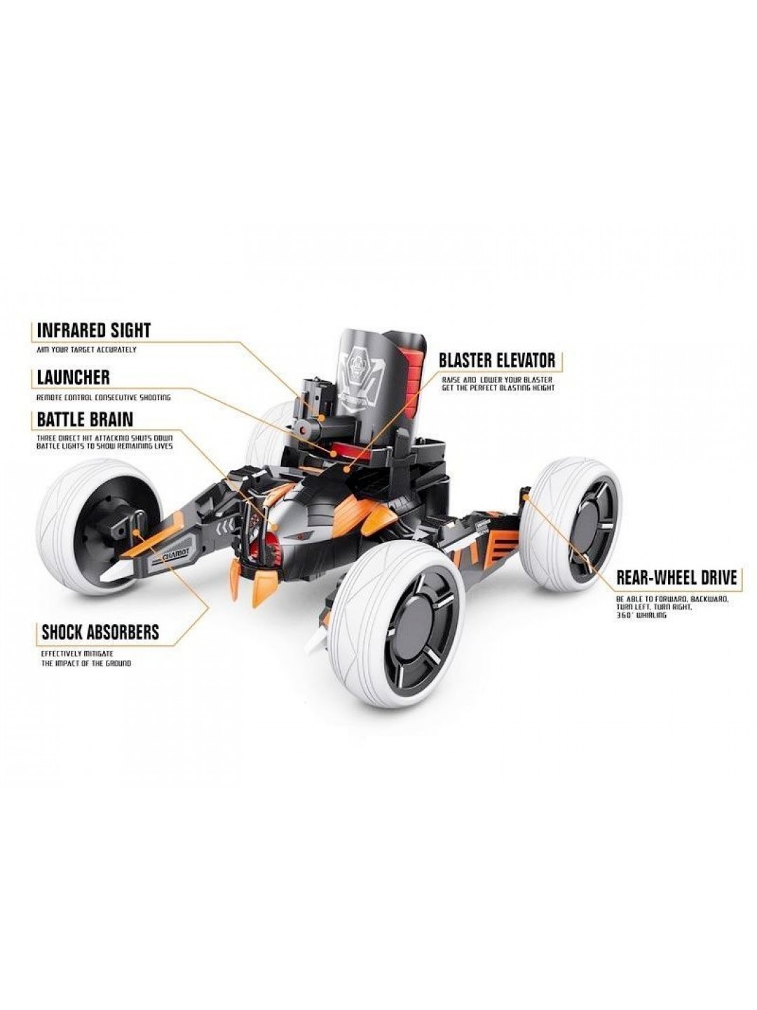 Р/У боевая машина Universe Chariot, лазер, диски, голубая, Ni-Mh и З/У, 2.4G