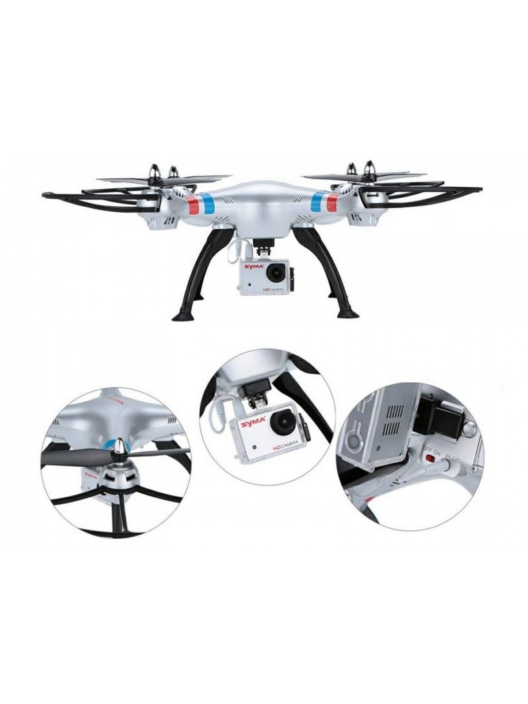 Р/У квадрокоптер Syma X8G с HD камерой 5Мп 2.4G RTF