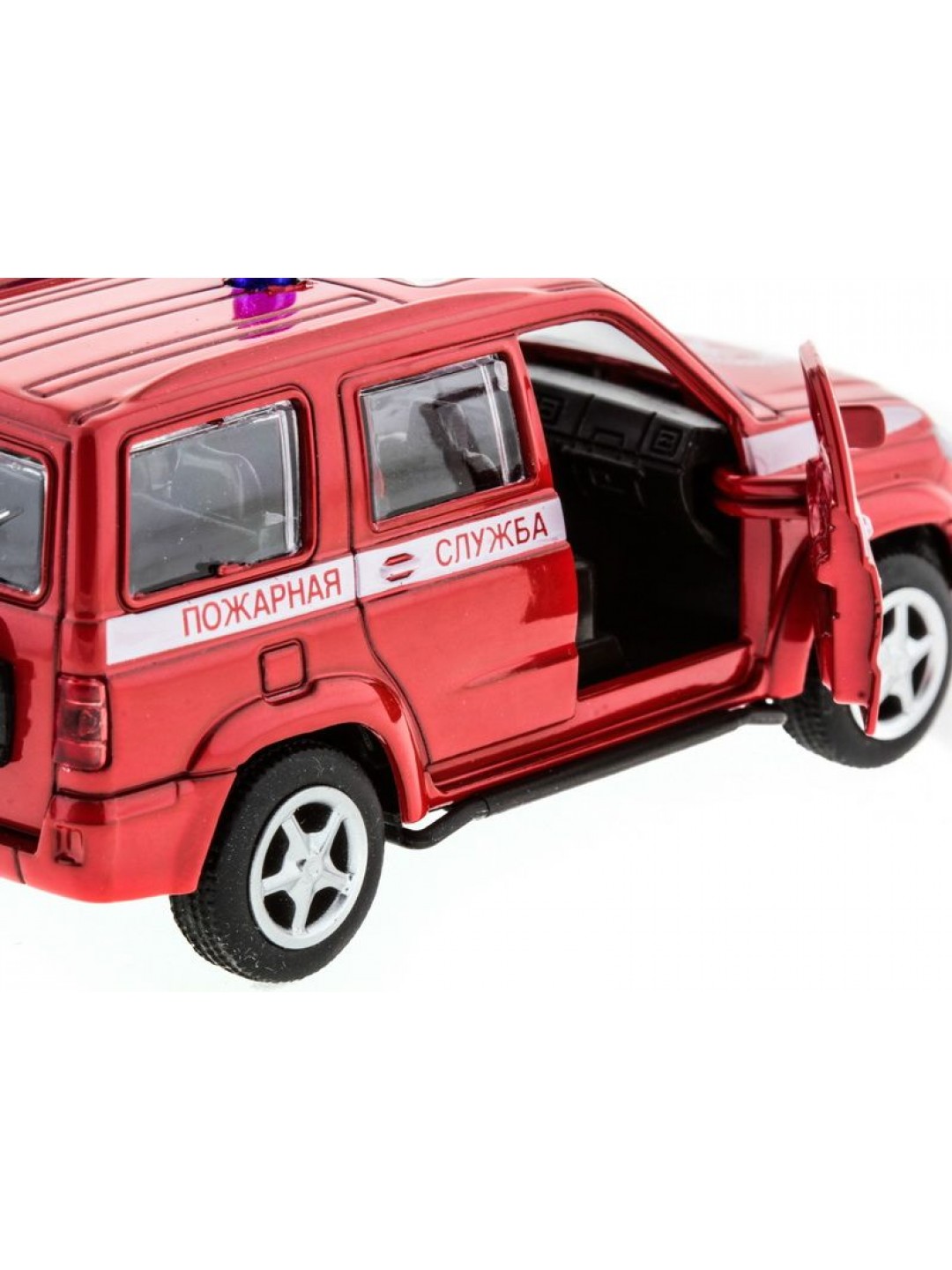 Машина "АВТОПАНОРАМА" инерц. УАЗ Патриот (пожарная) 1/50, в/к 12*7*5,5 см