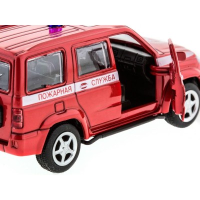 Машина "АВТОПАНОРАМА" инерц. УАЗ Патриот (пожарная) 1/50, в/к 12*7*5,5 см