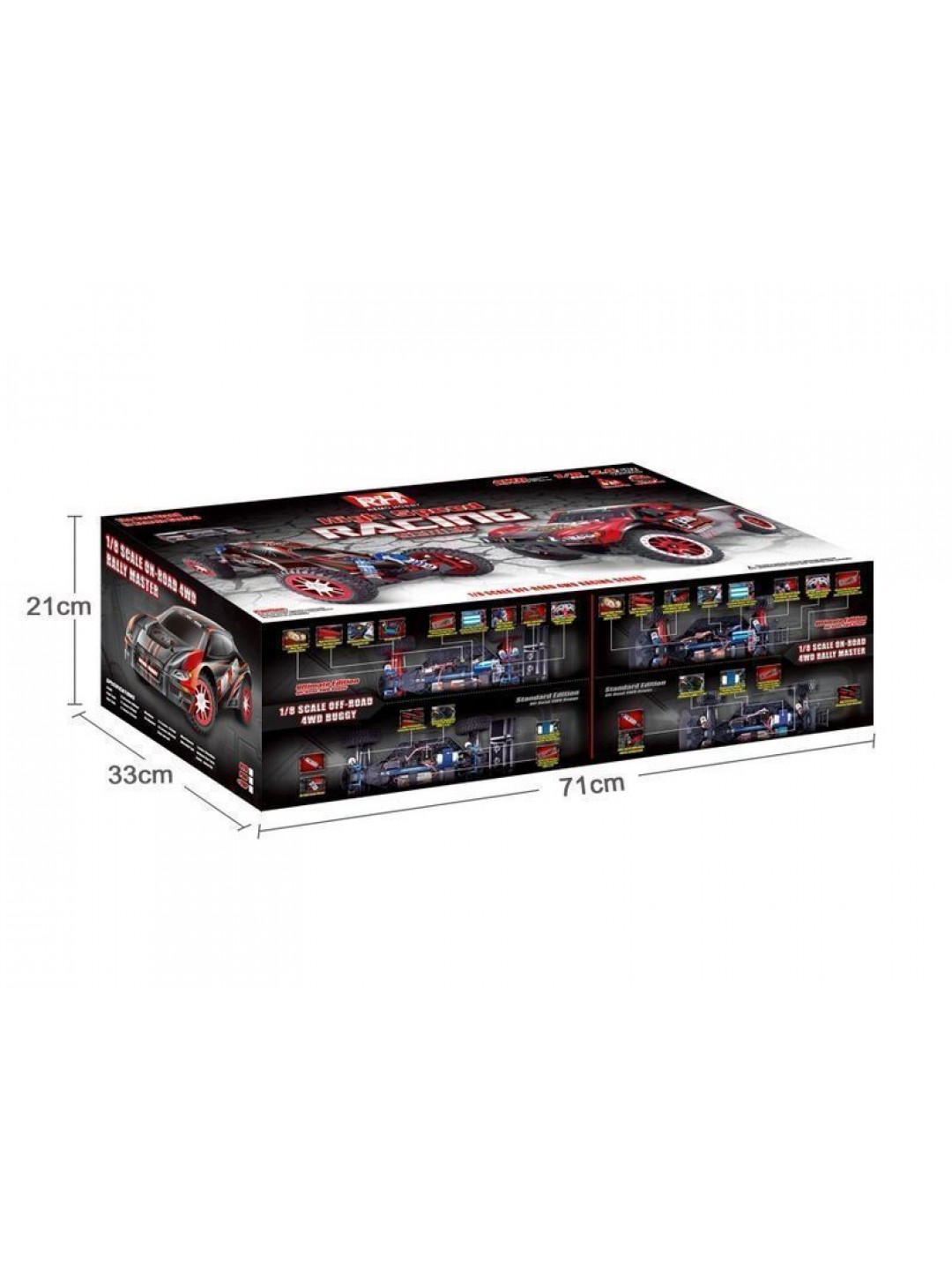 Радиоуправляемая шоссейка Remo Hobby Rally Master (красная) 4WD 2.4G 1/8 RTR
