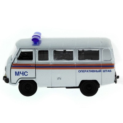 Машина "АВТОПАНОРАМА" инерц. УАЗ-452 (МЧС) 1/50, в/к 12*7*5,5 см