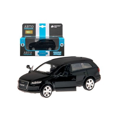 Машина "АВТОПАНОРАМА" Audi Q7, черный, 1/43, инерция, откр. двери, в/к 17,5*12,5*6,5 см