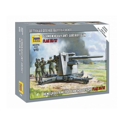 Сборные солдатики ZVEZDA Немецкое зенитное орудие FLAK-36 с расчетом, 1/72