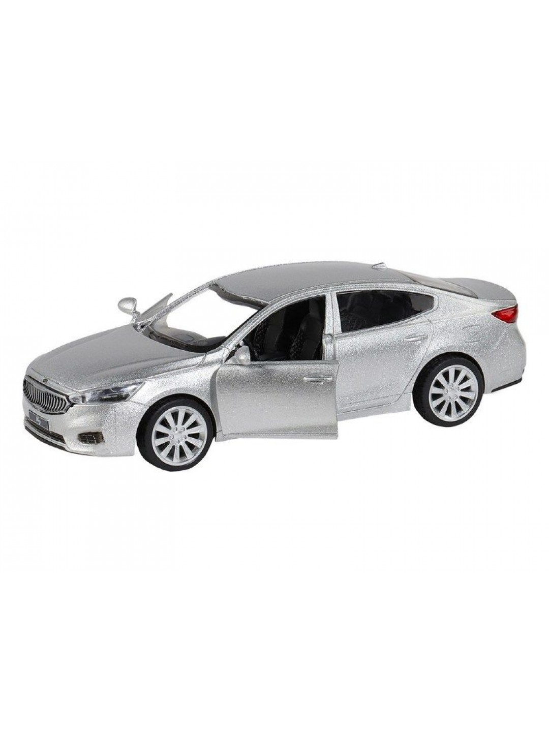 Машина "АВТОПАНОРАМА" KIA K7, серебряный, 1/41, инерция, в/к 17,5*12,5*6,5 см