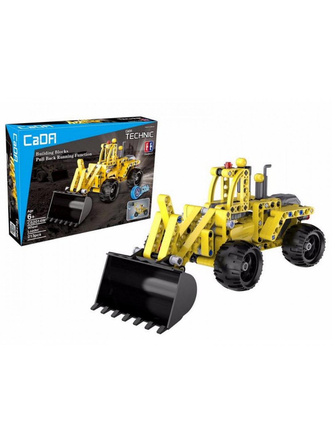 Конструктор CaDA Technic бульдозер совместим с C52013W, инерционный (213 детали)