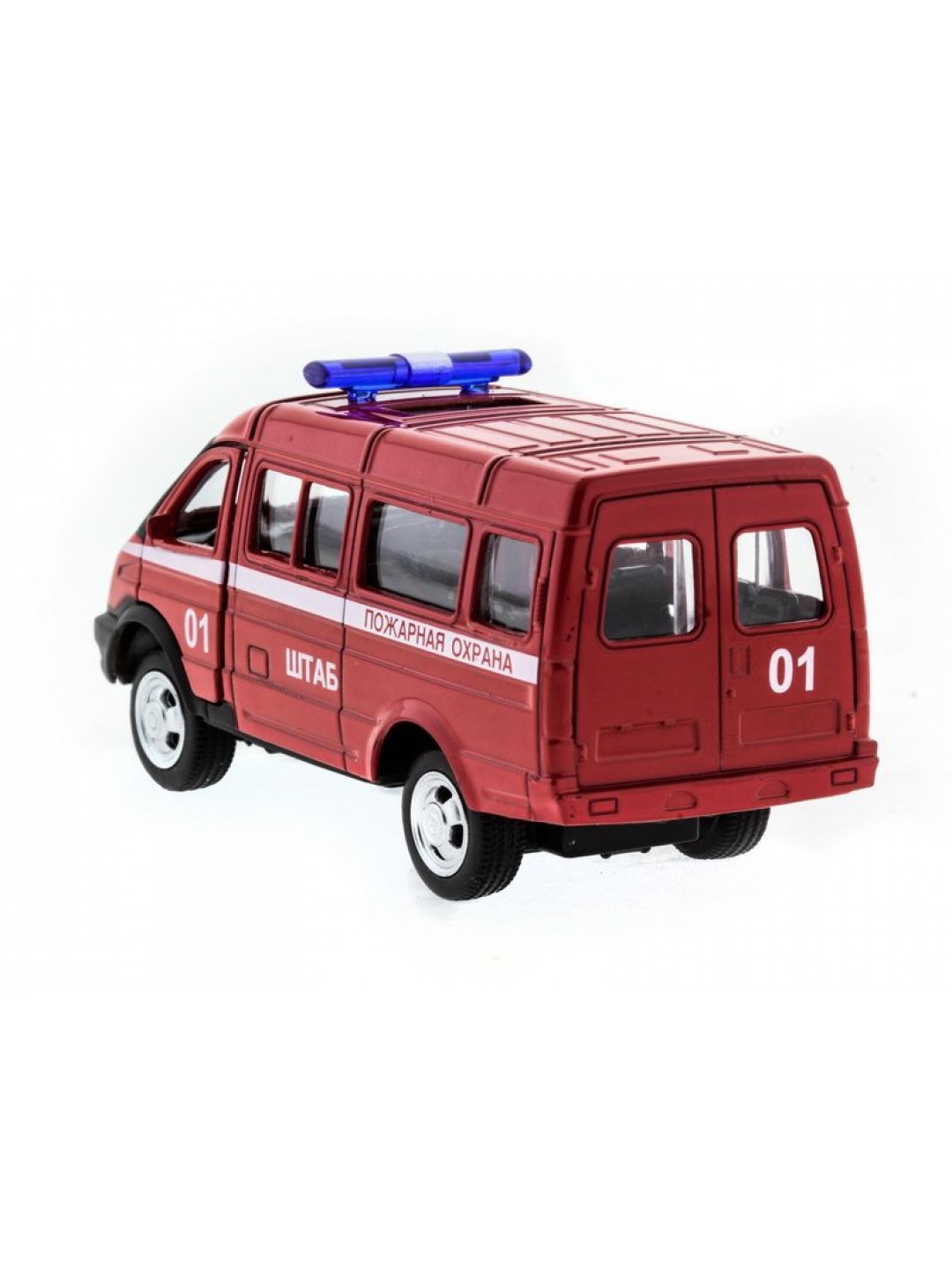 Машина "АВТОПАНОРАМА" инерц. "ГАЗель"(пожарная) 1/50, в/к 14,5*8*5,5 см